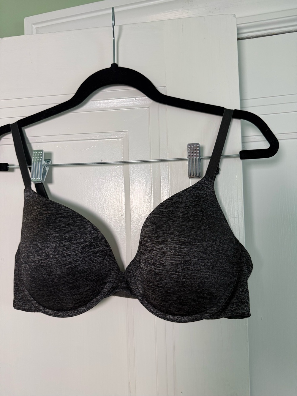Victoria's Secret Heathered Dark Gray Molded Underwire Bra